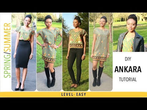 DIY | EASY ANKARA T-SHIRT/ T-SHIRT DRESS | TUTORIAL