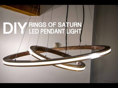 DIY &amp;quot;Rings of Saturn&amp;quot; LED Pendant Light w/ Music Visualization Mode (controlled by Arduino)