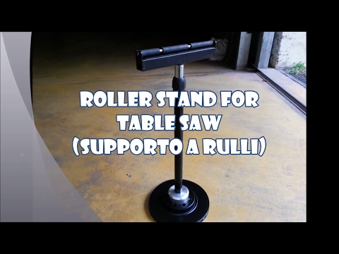 DIY - Adjustable Roller Stand from Scrap (Supporto a rulli per troncatrice)