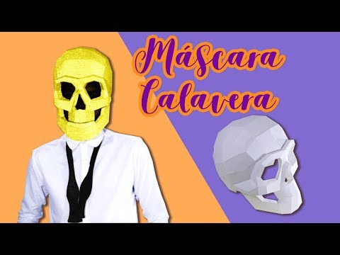 DIY - Como hacer una M&amp;Aacute;SCARA DE CALAVERA con papel ? PAPERCRAFT