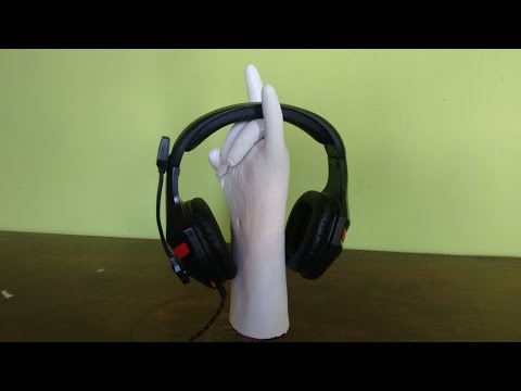 DIY - suporte para headset (tema rock)