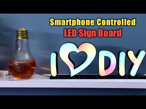 DIY 3D Printed LED Sign Board || Smart LED Sign Board