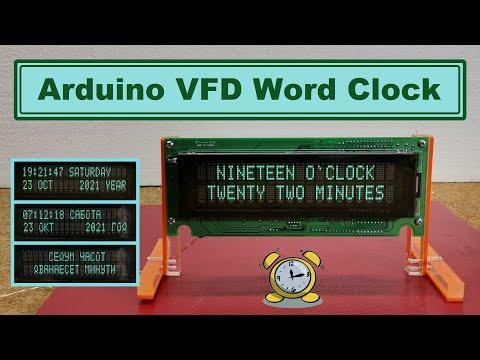 DIY Arduino Word Clock on unknown serial VFD display