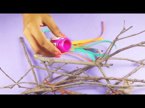 DIY Best Out of Waste Craft - Amazing Use of Dried Branches for Home Decoration - DIY Wall Hanging