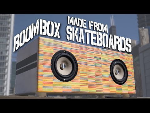 DIY Boombox made from RECYCLED SKATEBOARDS |  speaker build tutorial