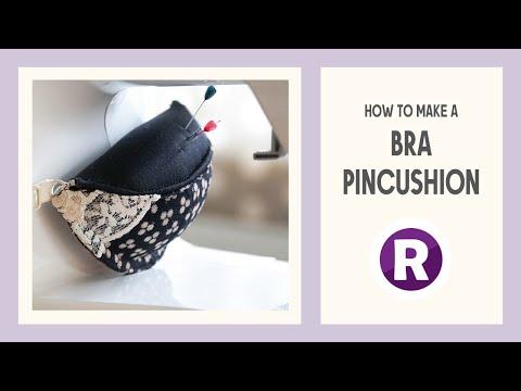 DIY Bra Pincushion! | How to Make a Sewing Machine Pin Holder from a Bra | Craft Project