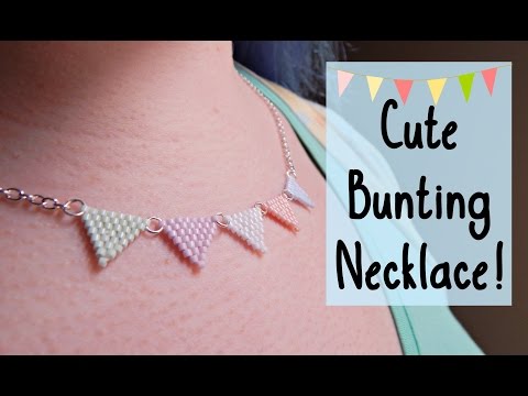 DIY Brick Stitch Bunting Necklace! &amp;brvbar; The Corner of Craft