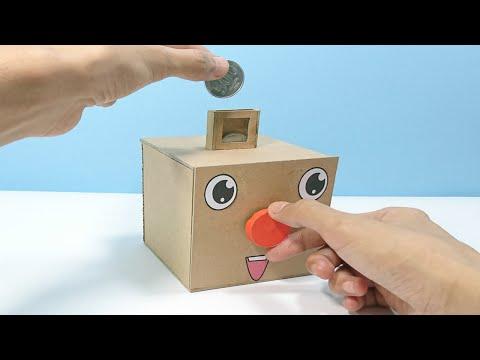 DIY Cardboard Crafts #6 How to Make Coin Bank Box from Cardboard Easy and Unique