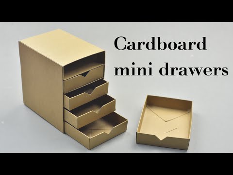 DIY Cardboard Mini Drawers Tutorial