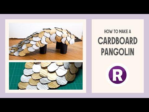 DIY Cardboard Pangolin! | How to Make an Animal Sculpture with Scales