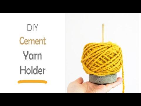 DIY Cement YARN HOLDER | Use a Pringles Can to Cast Cement | Easy Gift For Knitters &amp;amp; Crocheters