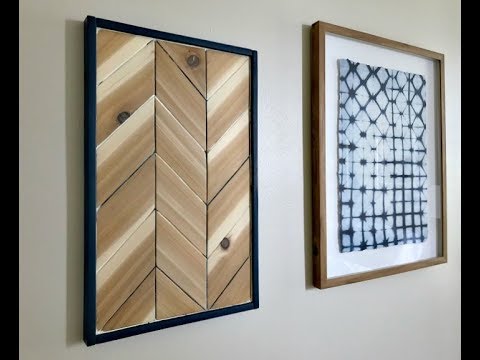 DIY Chevron Wood Wall Art - From Cedar with a Chippy Paint Finish