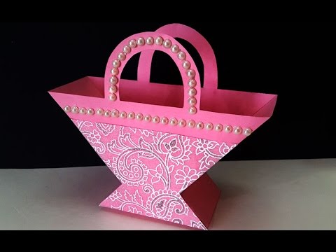 DIY Christmas Crafts : How to Make Beautiful Paper Basket for Flowers, Chocolates &amp;amp; Christmas Gifts