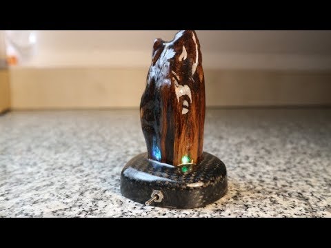 DIY Color Change Led, Wood, Epoxy Resin, Carbon Desk Lamp Part 3