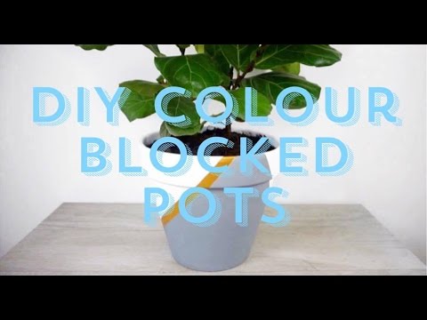 DIY Colour Blocked Pots l She The Maker