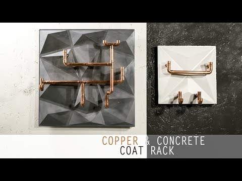 DIY Concrete &amp;amp; Copper Coat Rack | How to Make