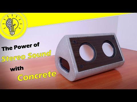 DIY Concrete Bluetooth Stereo Speaker V2