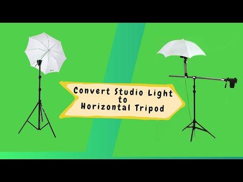 DIY Convert Studio Light Stand to Horizontal Camera Tripod