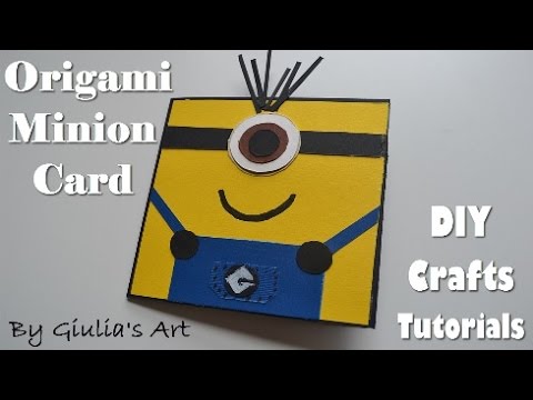 DIY Crafts Tutorials - How to make a Minion Card - Despicable Me Ideas - Giulia's Art