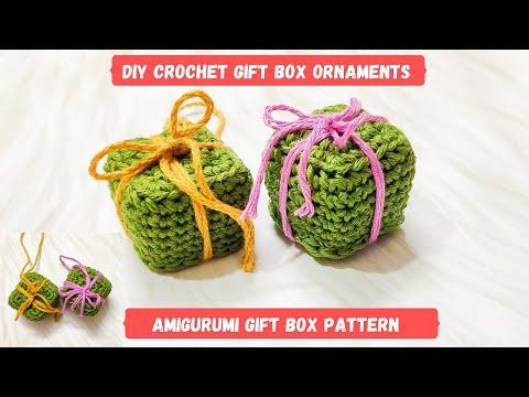 DIY Crochet Gift Box Ornaments Amigurumi Cube Pattern