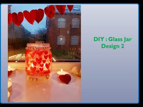 DIY Decoration Glass jar with candle : Design 2