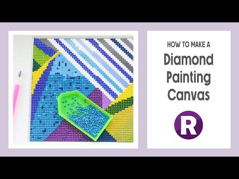 DIY Diamond Painting Canvas | How to Make a Simple Adhesive Canvas with your own Art