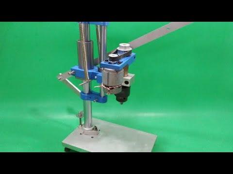 DIY Drill Press Machine Homemade Bench Stand Drilling