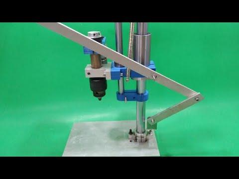 DIY Drill Press Machine Homemade Bench Stand Drilling