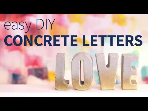 DIY Easy Concrete Letters