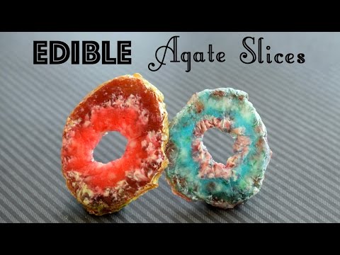 DIY Edible Agate Slices // DIY Candy Rocks and Crystals! // April Fool's Prank // Edible DIY