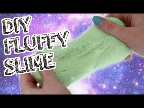 DIY FLUFFY SLIME Without Borax or Liquid Starch