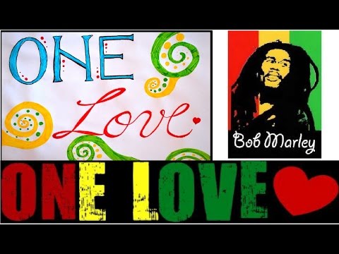 DIY Fancy Handwriting Lyrics Art - Bob Marley - One love