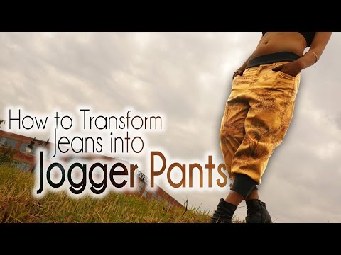 DIY Fashion | How to Transform Jeans into Jogger Pants