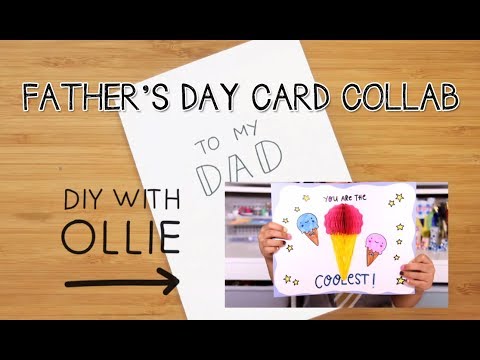 DIY Father's Day Card with DIY with Ollie ~Collab | Doodle with Me