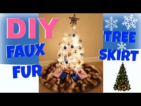 DIY Faux Fur Christmas Tree Skirt | MINI TREE