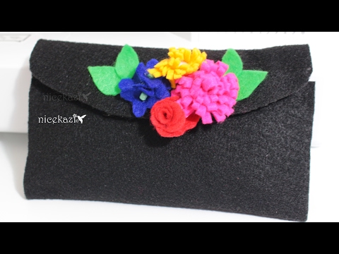 DIY Felt wallet/purse: No sew