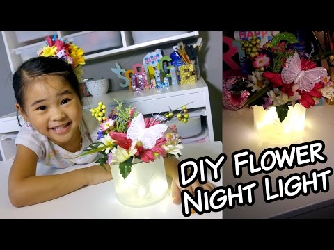 DIY Flower Night Light | Cute DIY Decor For Your Room! | Pretty Mother's Day Gift Idea