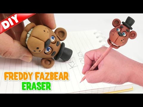 DIY Freddy Fazbear Eraser - Halloween Five Nights at Freddy's Pencil Eraser