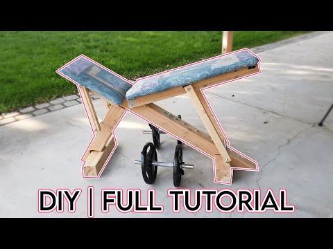 DIY Fully Adjustable Wooden Weight Bench - How to Build - Gym Tutorial