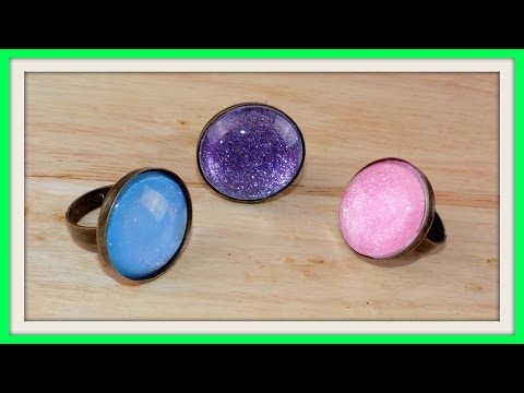 DIY Glitter Rings