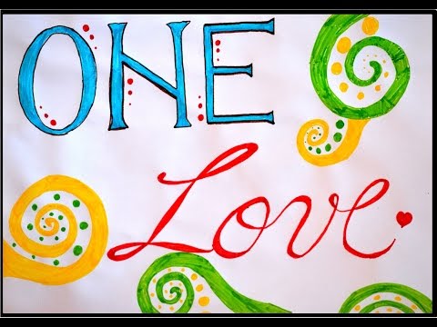 DIY Handwriting Lyrics Art - Bob Marley - One love