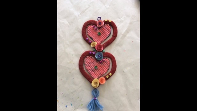 DIY Heart Shape Wall Hanging using wool-0 (10).jpg