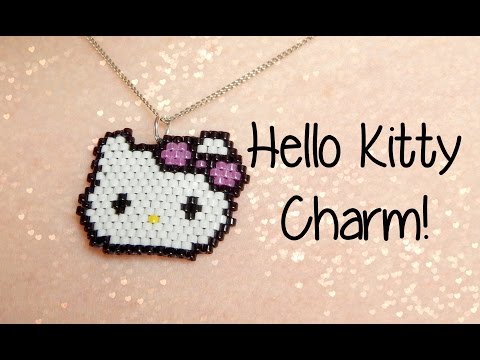 DIY Hello Kitty Seed Bead Brick Stitch Charm How To! &amp;brvbar; The Corner of Craft