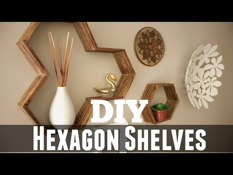 DIY Honeycomb Hexagon Shelves