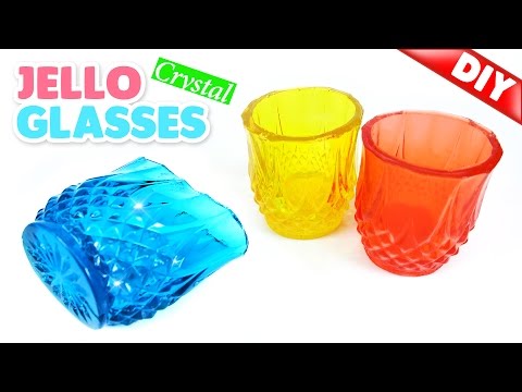 DIY How To Make Crystal Jello Glasses! Jewelry Gummy Cups Recipe