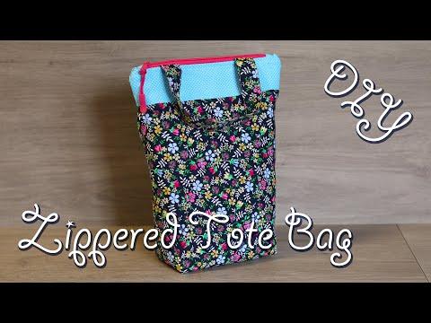 DIY How to Make a Zippered and Lined Tote Bag with Boxed Corners | Tutorial | Bravo Dada