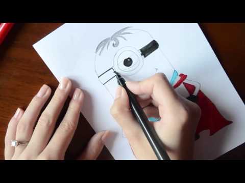 DIY How to draw a minion for kids - Speed drawing