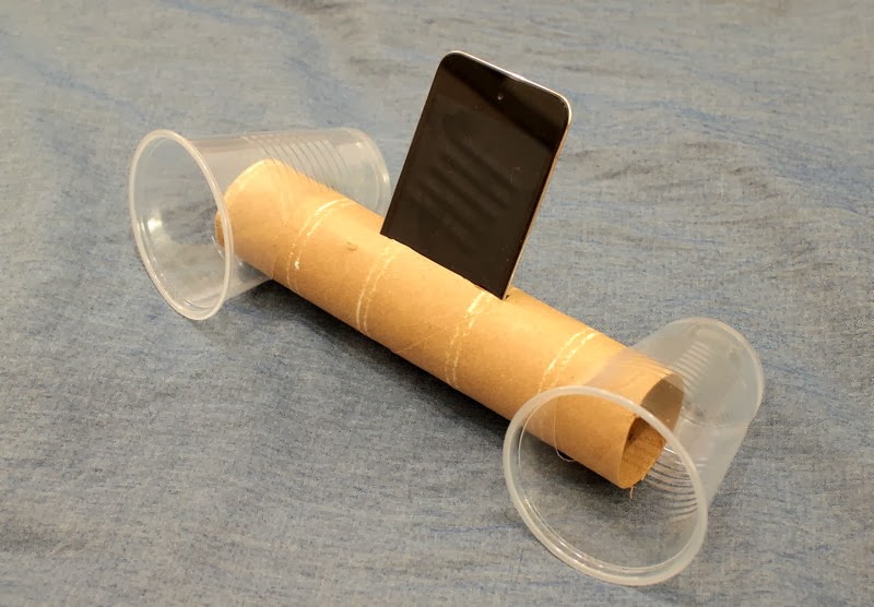 DIY Ipod speakers using paper towel roll and cups 3.JPG