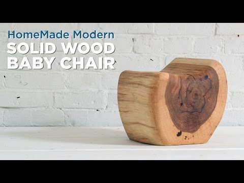 DIY Kids Chair Carved From a Single Log