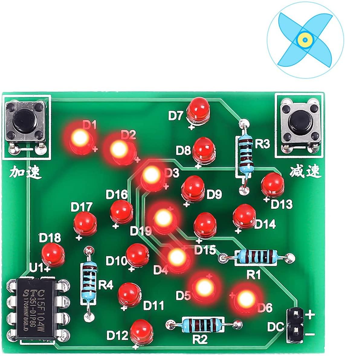DIY Kit Electronic Windmill Shaped Red LED Flashing Light.2.jpg
